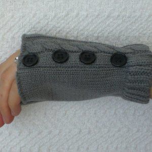 Fingerless Gloves Fashion Gray Women